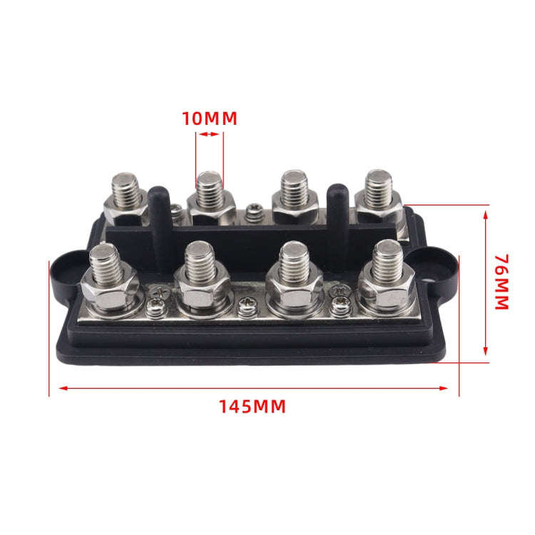 CP-4063 Double Row M10 Power Distribution Block Terminal Studs with Terminals(Black)