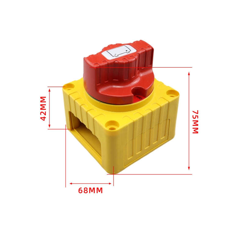 CP-4342 Yacht RV Single-circuit High-current Knob Power-off Switch(Yellow)