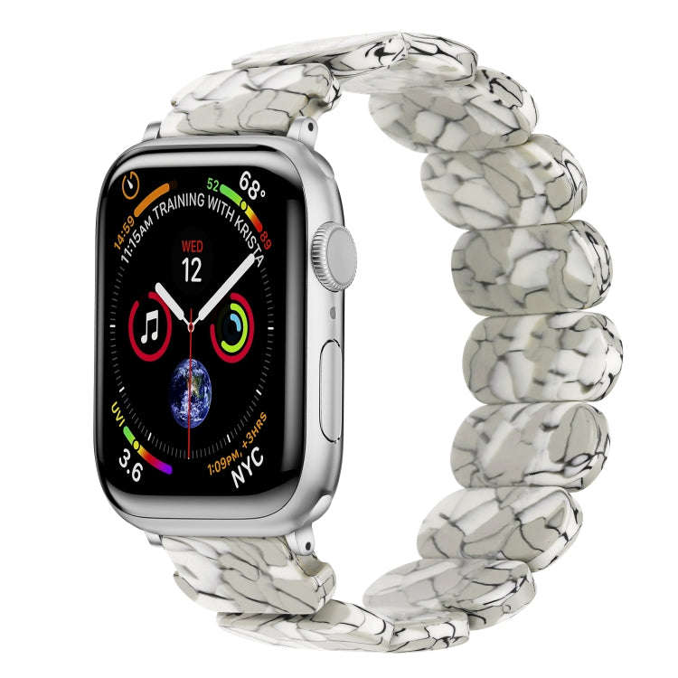 For Apple Watch Series 9 45mm Stretch Rope Resin Watch Band(Earth Cracks)