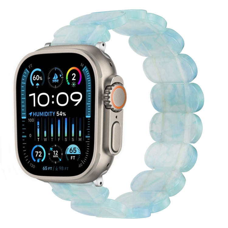 For Apple Watch Ultra 49mm Stretch Rope Resin Watch Band(Ice Green)