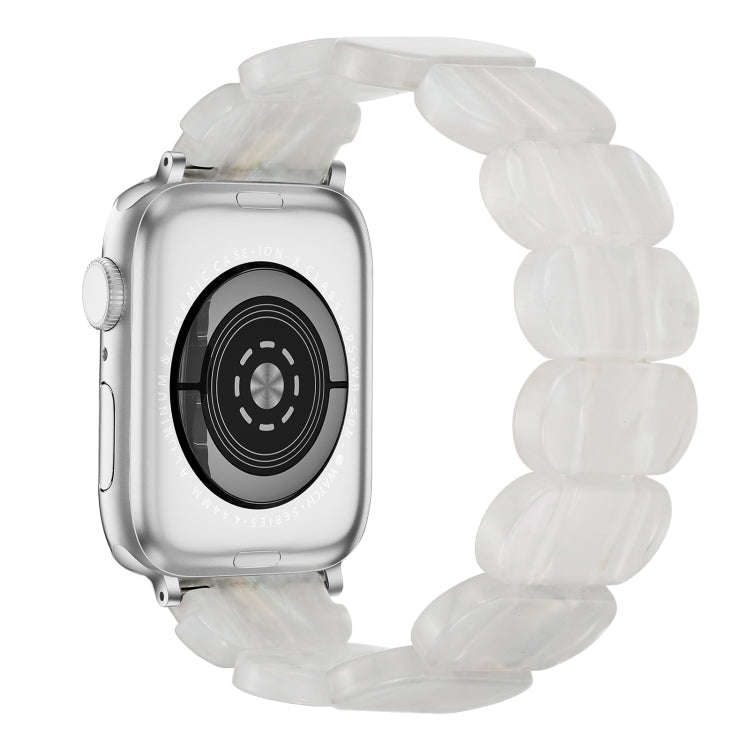 For Apple Watch Series 7 45mm Stretch Rope Resin Watch Band(Fluorescent Color)