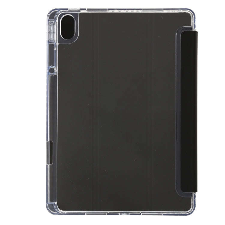 For Huawei MatePad 11.5 / Air 11.5 Clear Acrylic 3-Fold Leather Tablet Case(Black)