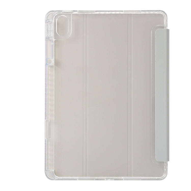 For Huawei MatePad 11.5 / Air 11.5 Clear Acrylic 3-Fold Leather Tablet Case(Grey)