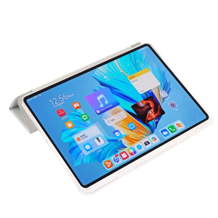 For Huawei MatePad 11.5 / Air 11.5 Clear Acrylic 3-Fold Leather Tablet Case(Grey)