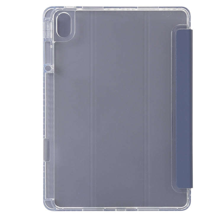 For Huawei MatePad 11.5 / Air 11.5 Clear Acrylic 3-Fold Leather Tablet Case(Lavender Purple)