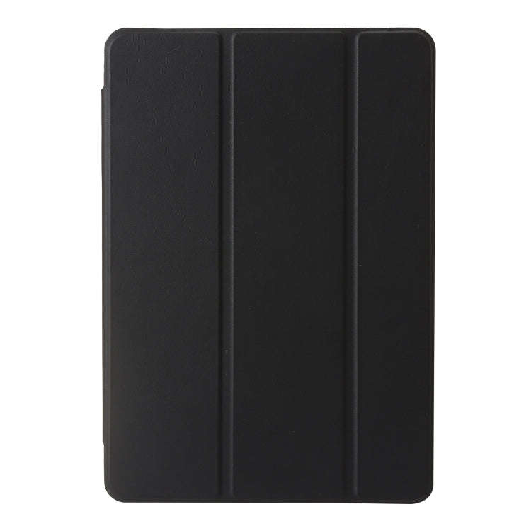 For Huawei Matepad 11 2021 / 2023 Clear Acrylic 3-Fold Leather Tablet Case(Black)