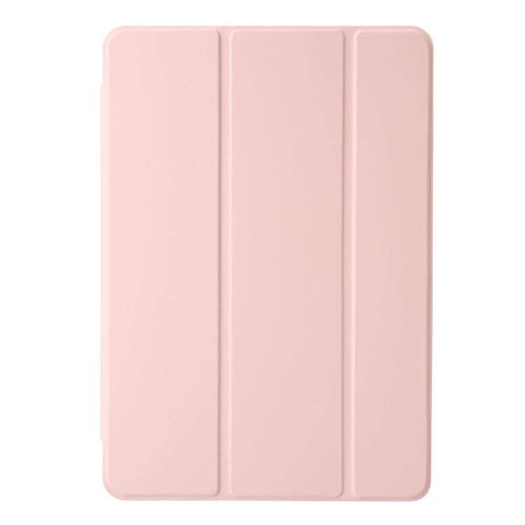 For Huawei Matepad 11 2021 / 2023 Clear Acrylic 3-Fold Leather Tablet Case(Pink)