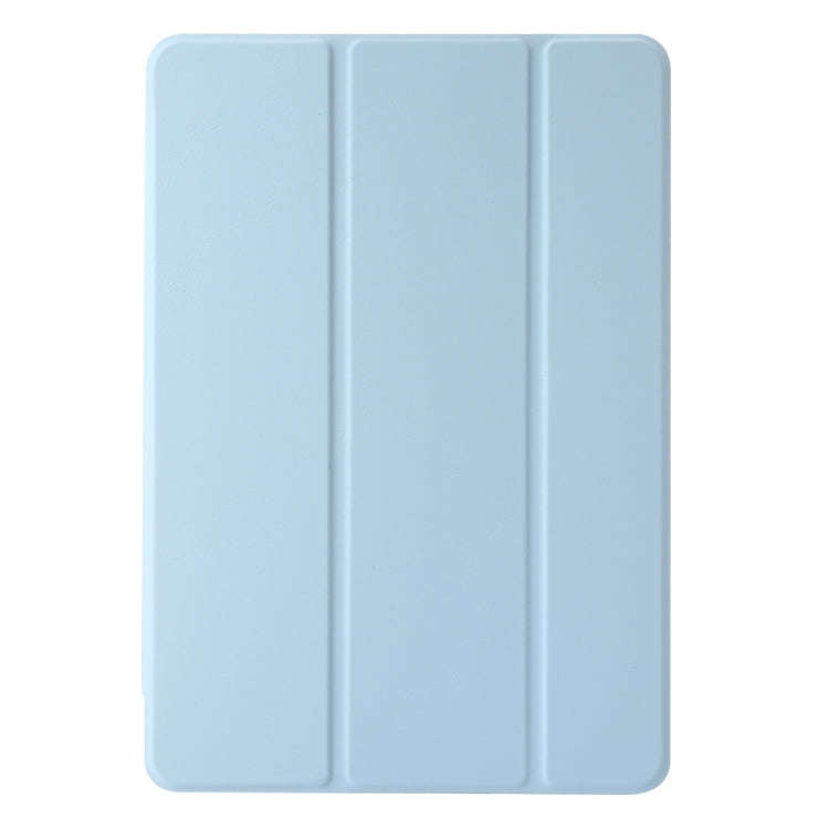 For Huawei Matepad 11 2021 / 2023 Clear Acrylic 3-Fold Leather Tablet Case(Ice Blue)