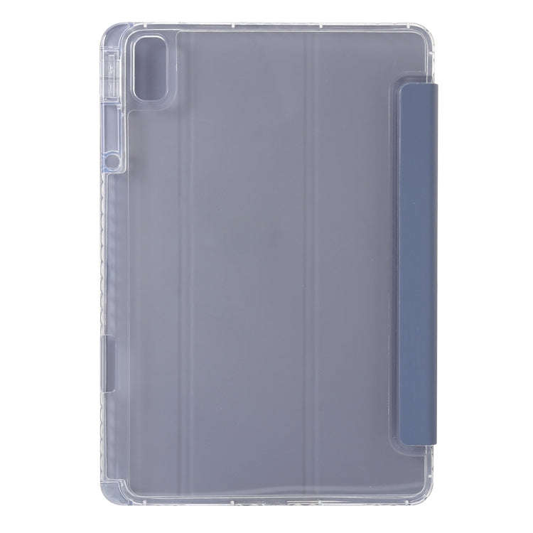 For Huawei Matepad 11 2021 / 2023 Clear Acrylic 3-Fold Leather Tablet Case(Lavender Purple)