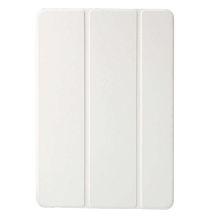 For Huawei Matepad 11 2021 / 2023 Clear Acrylic 3-Fold Leather Tablet Case(White)