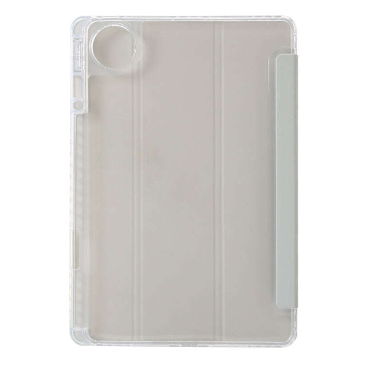 For Huawei Matepad 11 Pro 2022 Clear Acrylic 3-Fold Leather Tablet Case(Grey)