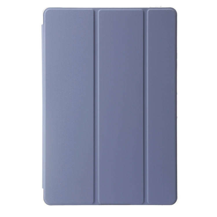 For Huawei Matepad 10.8 Clear Acrylic 3-Fold Leather Tablet Case(Lavender Purple)