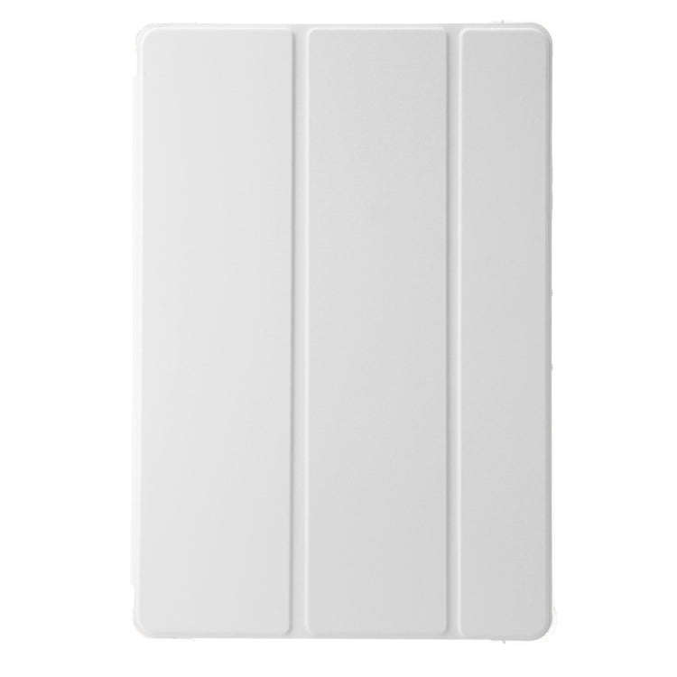 For Huawei Matepad 11 Pro 2024 Clear Acrylic 3-Fold Leather Tablet Case(White)