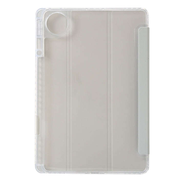 For Huawei MatePad Pro 13.2 2023 Clear Acrylic 3-Fold Leather Tablet Case(Grey)