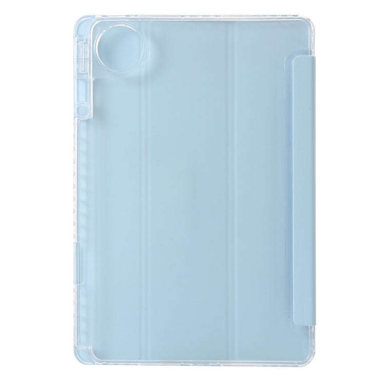 For Huawei MatePad Pro 13.2 2023 Clear Acrylic 3-Fold Leather Tablet Case(Ice Blue)