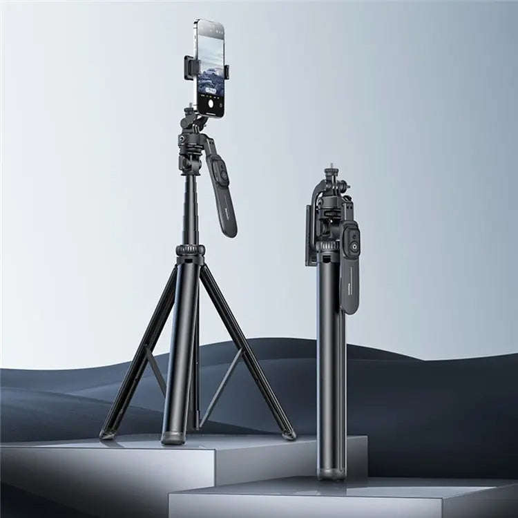 YESIDO SF17 Multifunctional Retractable Metal Tripod Stand Selfie Stick for Cell Phones Camera(Bl...