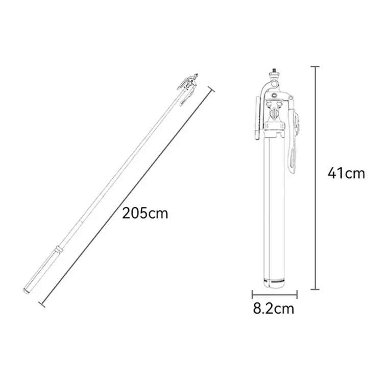 YESIDO SF17 Multifunctional Retractable Metal Tripod Stand Selfie Stick for Cell Phones Camera(Bl...