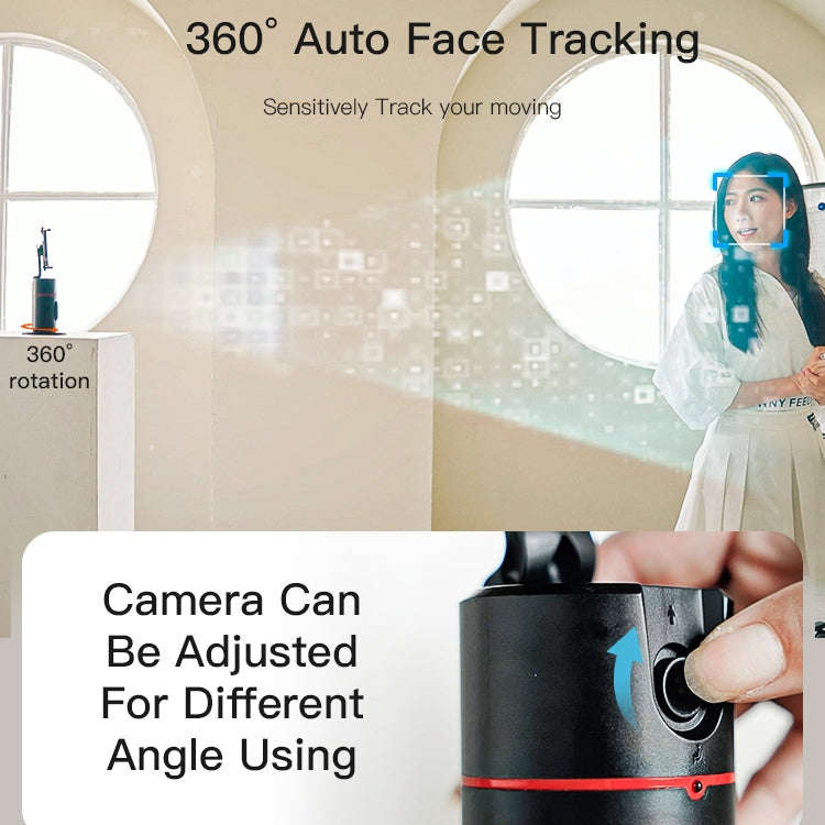 YESIDO SF16 360 Degree Al Auto Face Tracking PTZ Bracket(Black)