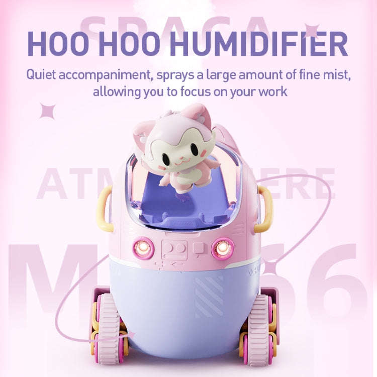 MJ066 220ML Portable Desktop Cute Cartoon Tank Car Air Humidifier with LED Lights, Model:Recharge...