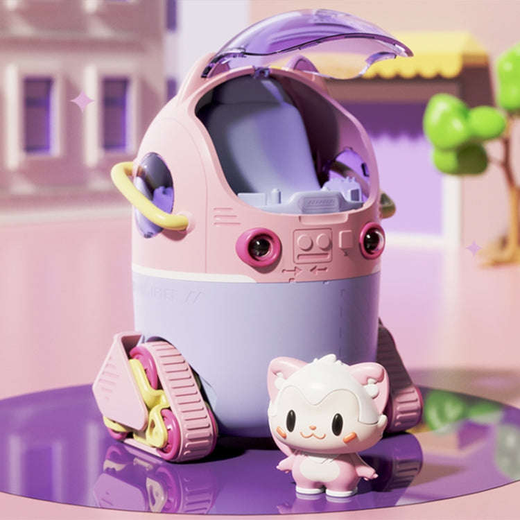 MJ066 220ML Portable Desktop Cute Cartoon Tank Car Air Humidifier with LED Lights, Model:Recharge...