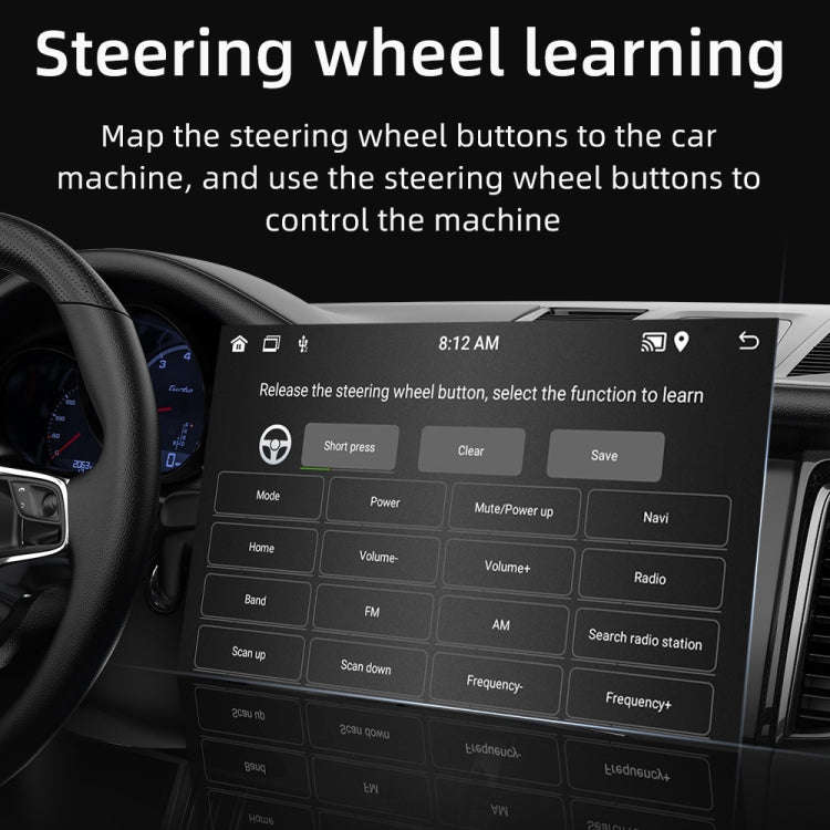 A3121 Android 12 GPS Navigation Car Multimedia Player, 1GB+32GB, Support iOS CarPlay / Android Au...
