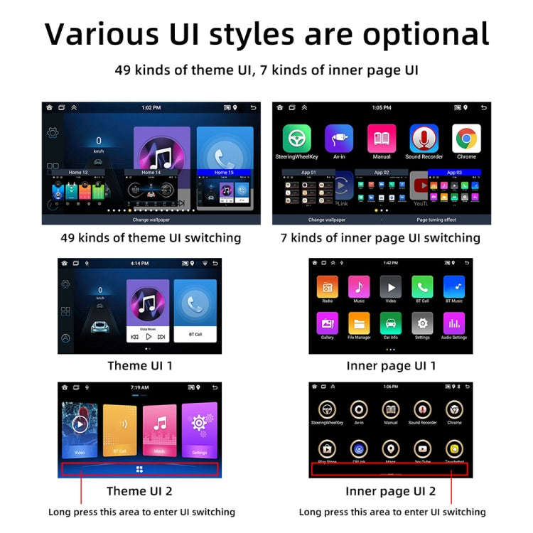 A3121 Android 12 GPS Navigation Car Multimedia Player, 1GB+32GB, Support iOS CarPlay / Android Au...