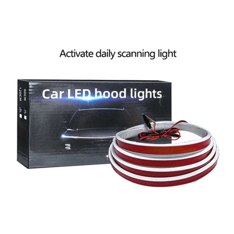 Car Startup Scan Through Hood LED Daytime Running Atmosphere Light, Length:1.2m(White Light)