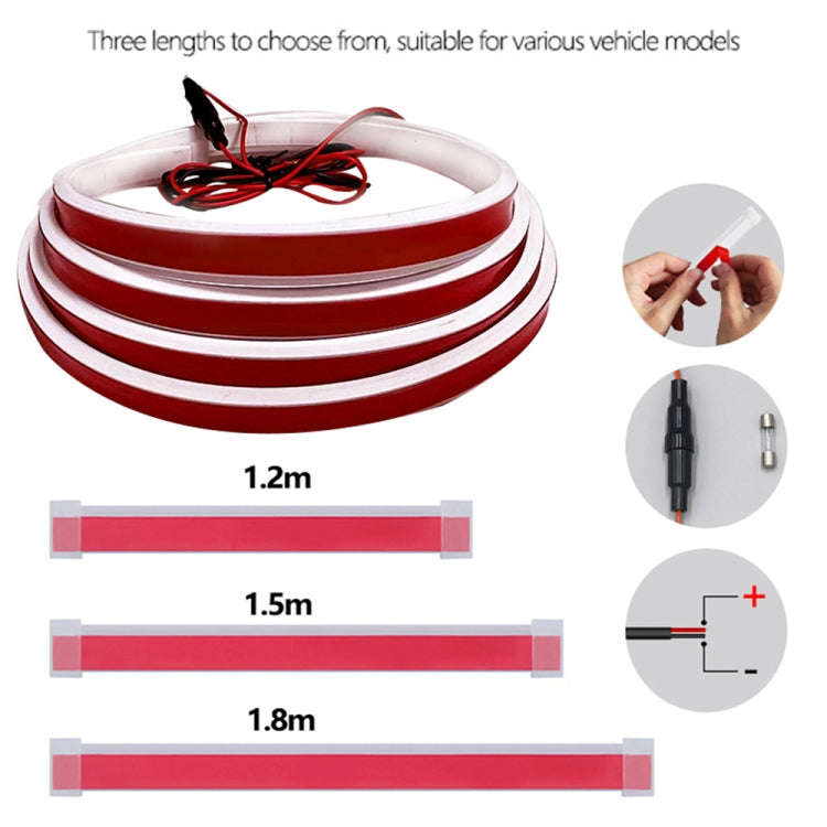 Car Startup Scan Through Hood LED Daytime Running Atmosphere Light, Length:1.2m(White Light)