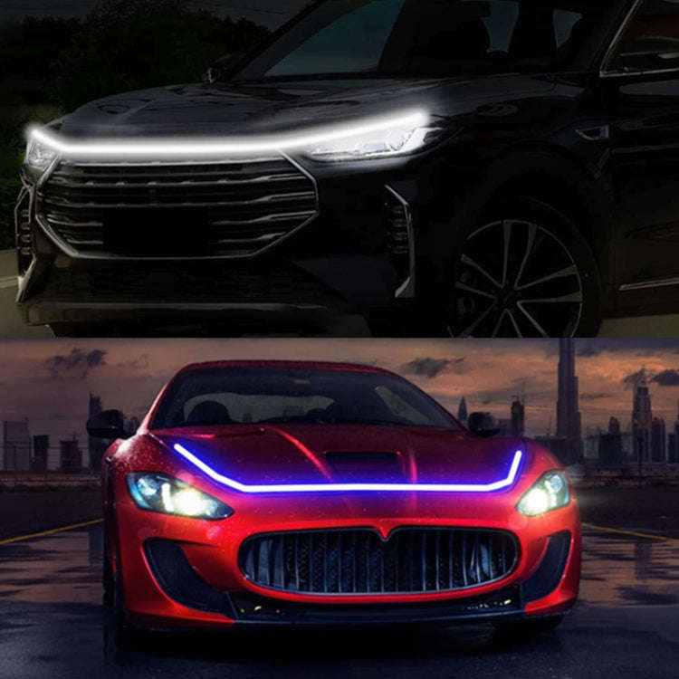 Car Startup Scan Through Hood LED Daytime Running Atmosphere Light, Length:1.2m(White Light)