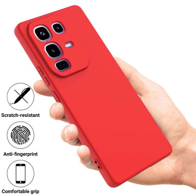For Infinix Note 50x Solid Color Liquid Silicone Dropproof Full Coverage Phone Case(Red)