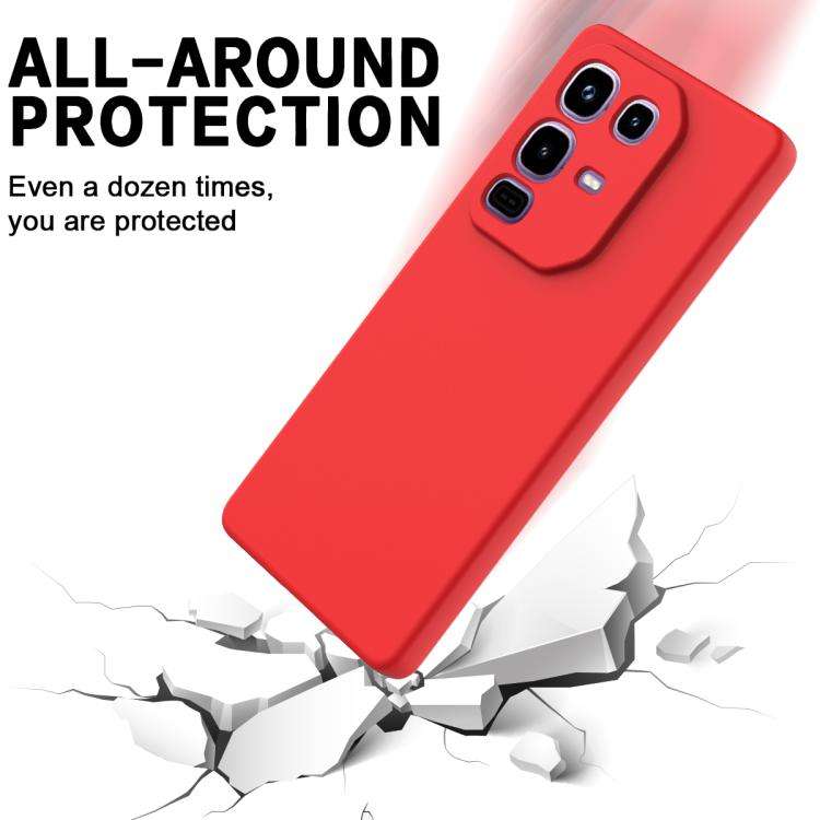 For Infinix Note 50x Solid Color Liquid Silicone Dropproof Full Coverage Phone Case(Red)