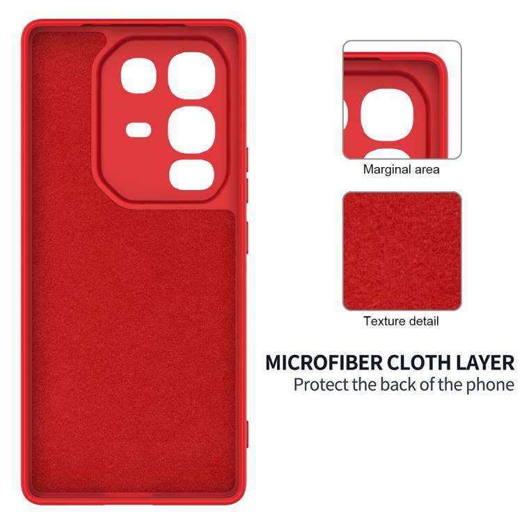 For Infinix Note 50x Solid Color Liquid Silicone Dropproof Full Coverage Phone Case(Red)