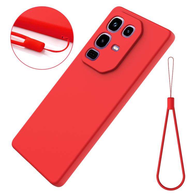 For Infinix Note 50x Solid Color Liquid Silicone Dropproof Full Coverage Phone Case(Red)
