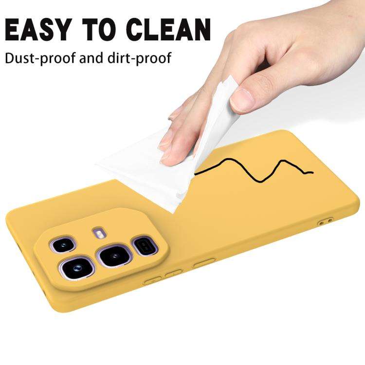 For Infinix Note 50x Solid Color Liquid Silicone Dropproof Full Coverage Phone Case(Yellow)
