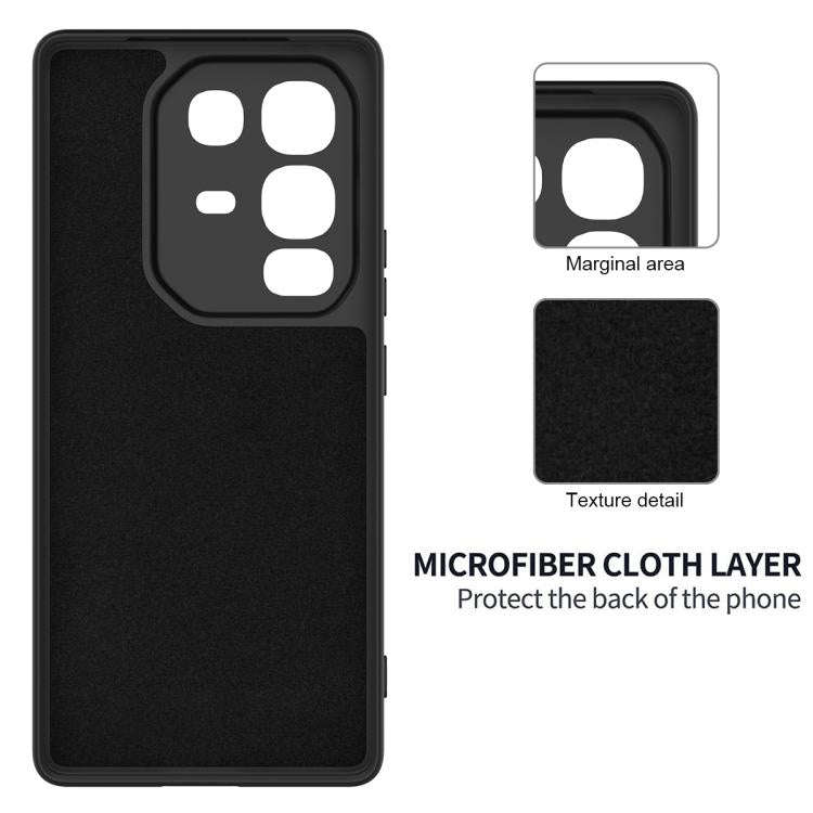 For Infinix Note 50x Solid Color Liquid Silicone Dropproof Full Coverage Phone Case(Black)