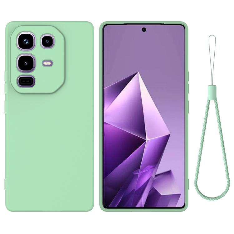 For Infinix Note 50x Solid Color Liquid Silicone Dropproof Full Coverage Phone Case(Green)
