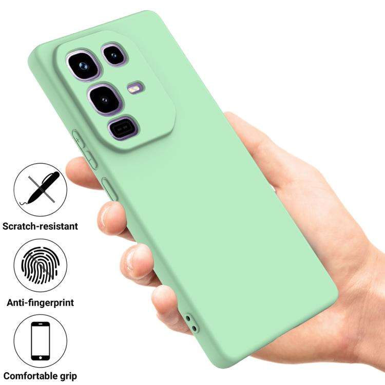 For Infinix Note 50x Solid Color Liquid Silicone Dropproof Full Coverage Phone Case(Green)