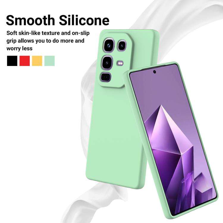 For Infinix Note 50x Solid Color Liquid Silicone Dropproof Full Coverage Phone Case(Green)