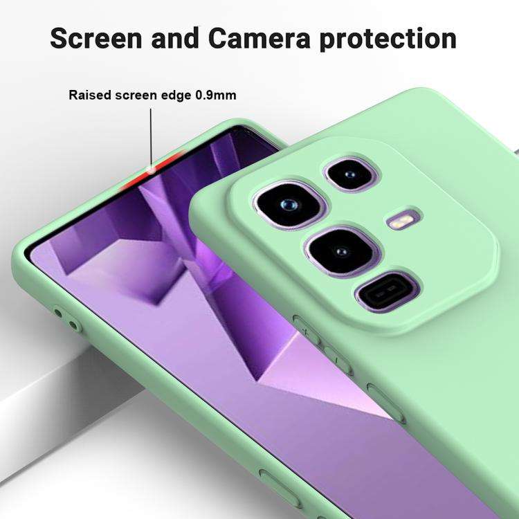 For Infinix Note 50x Solid Color Liquid Silicone Dropproof Full Coverage Phone Case(Green)