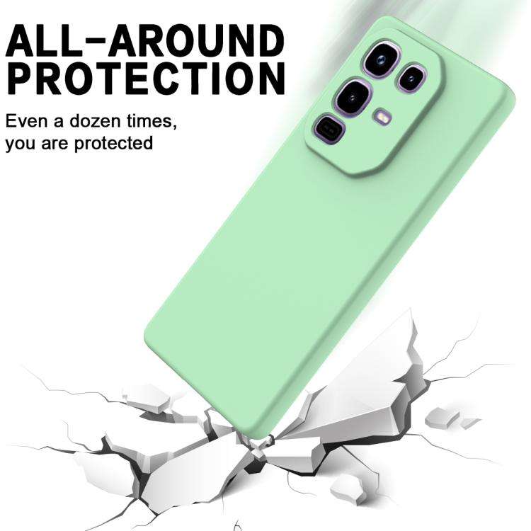 For Infinix Note 50x Solid Color Liquid Silicone Dropproof Full Coverage Phone Case(Green)