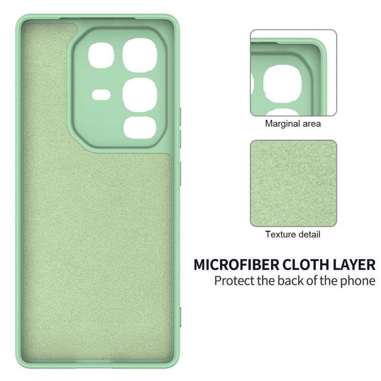 For Infinix Note 50x Solid Color Liquid Silicone Dropproof Full Coverage Phone Case(Green)