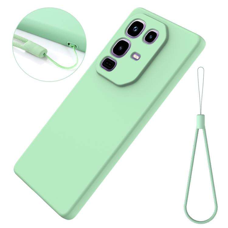 For Infinix Note 50x Solid Color Liquid Silicone Dropproof Full Coverage Phone Case(Green)