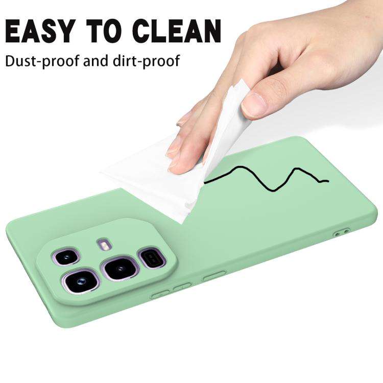 For Infinix Note 50x Solid Color Liquid Silicone Dropproof Full Coverage Phone Case(Green)