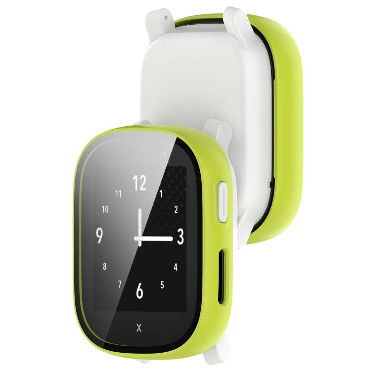 For Xplora X6 Children PC + Tempered Film Integrated Watch Protective Case(Green)