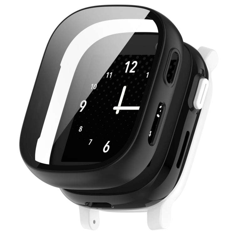 For Xplora X6 Children PC + Tempered Film Integrated Watch Protective Case(Black)