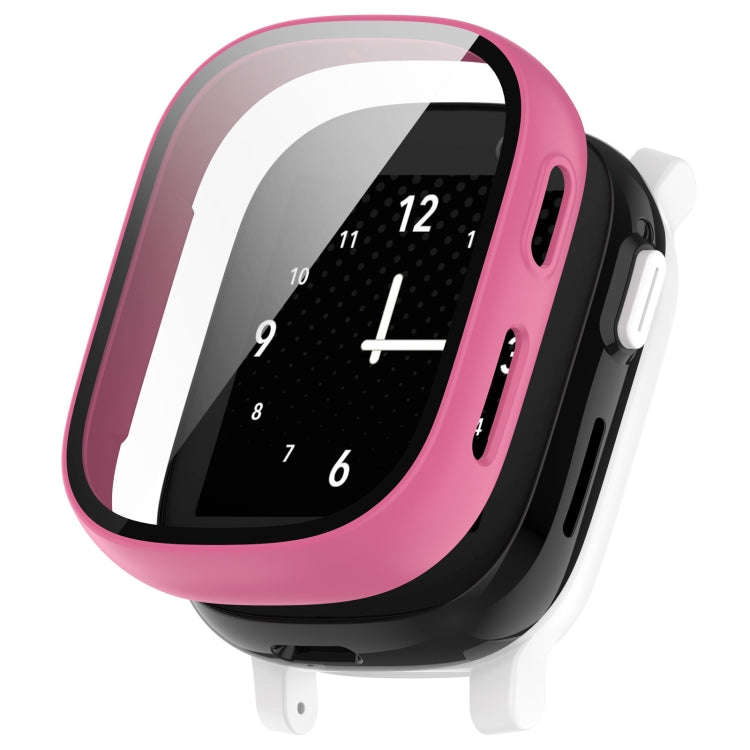 For Xplora X6 Children PC + Tempered Film Integrated Watch Protective Case(Rose Red)