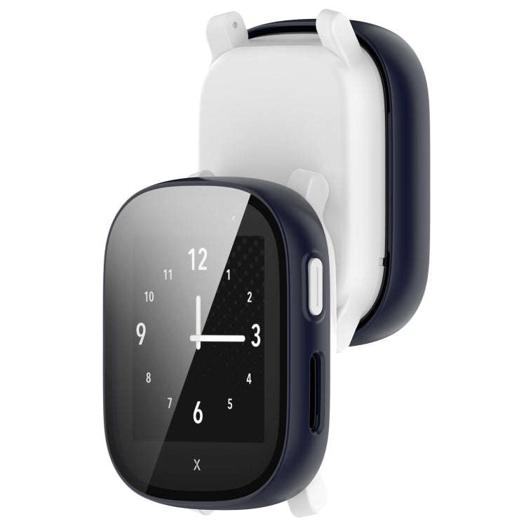 For Xplora X6 Children PC + Tempered Film Integrated Watch Protective Case(Midnight Blue)