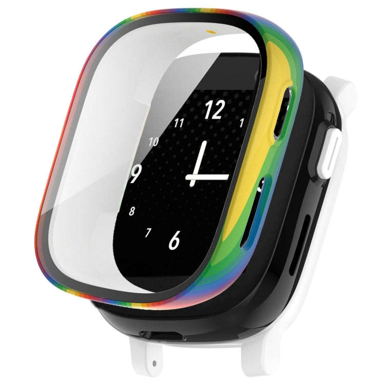 For Xplora X6 Children PC + Tempered Film Integrated Watch Protective Case(Rainbow)