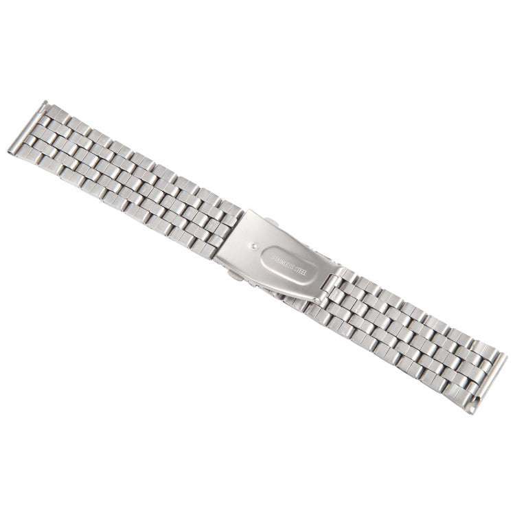 22mm Universal Five Beads Stainless Steel Watch Band(Silver)