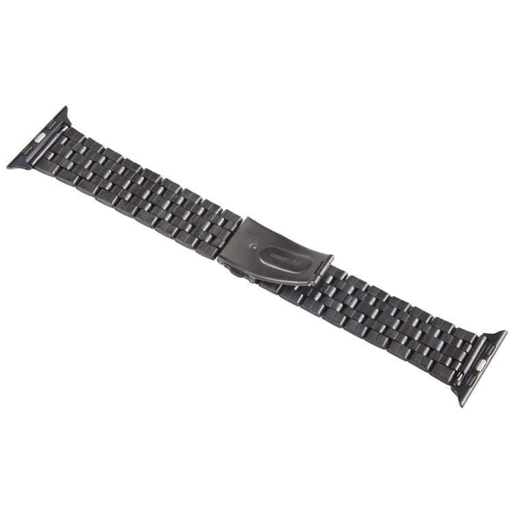 For Apple Watch Ultra 2 49mm 22mm Ultra-thin Five Beads Stainless Steel Watch Band(Black)